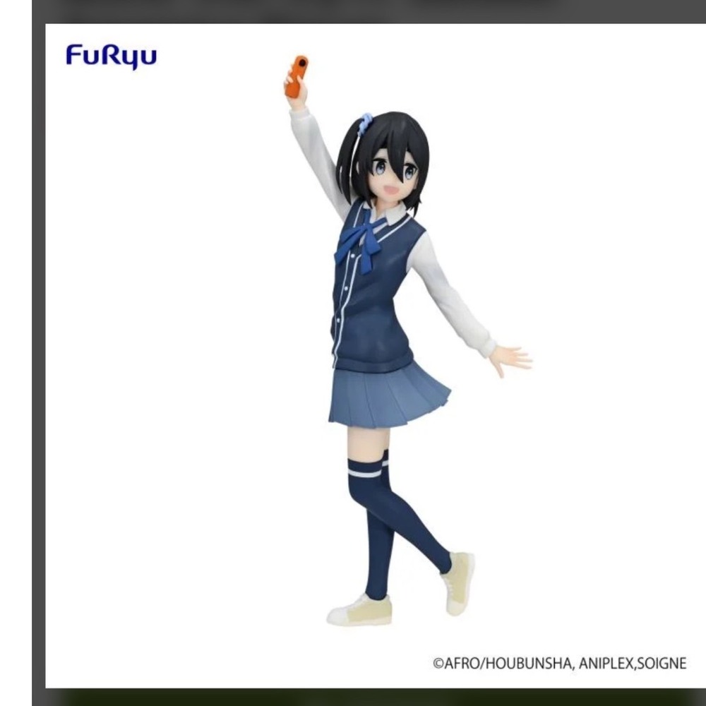 FuRyu Ena Saitou Figure Laid-Back Camp Blue New School Uniform Prize Figure